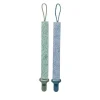 Nuby - 2Pk Boy Printed Fabric Pacifier Clip Holder With Plastic Clip, Blue Dots/ Green Dino - cutbabycare.com | baby boutique & care hub* Best Sale