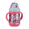 Nuby Active Sipeez No-Spill Stainless Steel 360 Degree Flip-It Click-It Cup, Assorted Colors (Blue, Pink and Green) - cutbabycare.com | baby boutique & care hub* Clearance