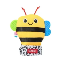 Nuby Happy Handimals Animal Soothing Teething Mitten Bee - cutbabycare.com | baby boutique & care hub* Flash Sale