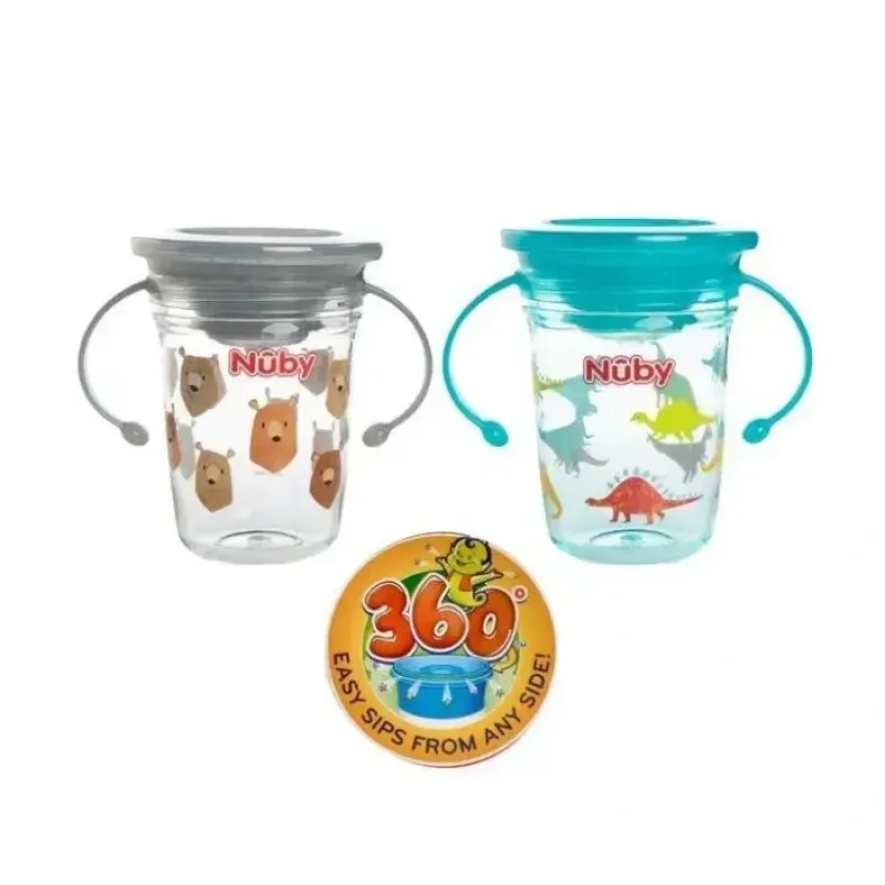 Nuby No Spill Tritan Ice Bear/Dinosaur Printed Wonder Cup, 1PK - cutbabycare.com | baby boutique & care hub* Outlet