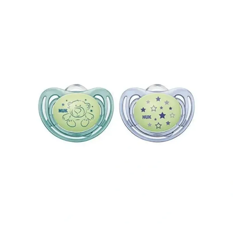 Nuk - 2 Pk Boy Pacifier Airflow Glow In Dark, Size 1 - cutbabycare.com | baby boutique & care hub* Cheap