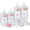 Nuk - Simply Natural Baby Bottles with SafeTemp Gift Set, Pink, 4 Bottles, 3 Pacifiers and 2 Replacement Bottle Nipples - cutbabycare.com | baby boutique & care hub* Online
