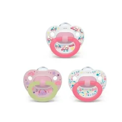 Nuk Pacifier Assorted Size 6-18 Months Value 3 Pack Pink - cutbabycare.com | baby boutique & care hub* Fashion