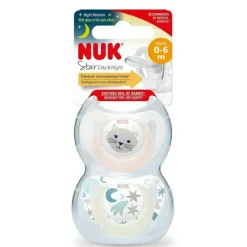 NUK Star Day & Night Soother 0-6 Months 2 Pack - cutbabycare.com | baby boutique & care hub* Cheap
