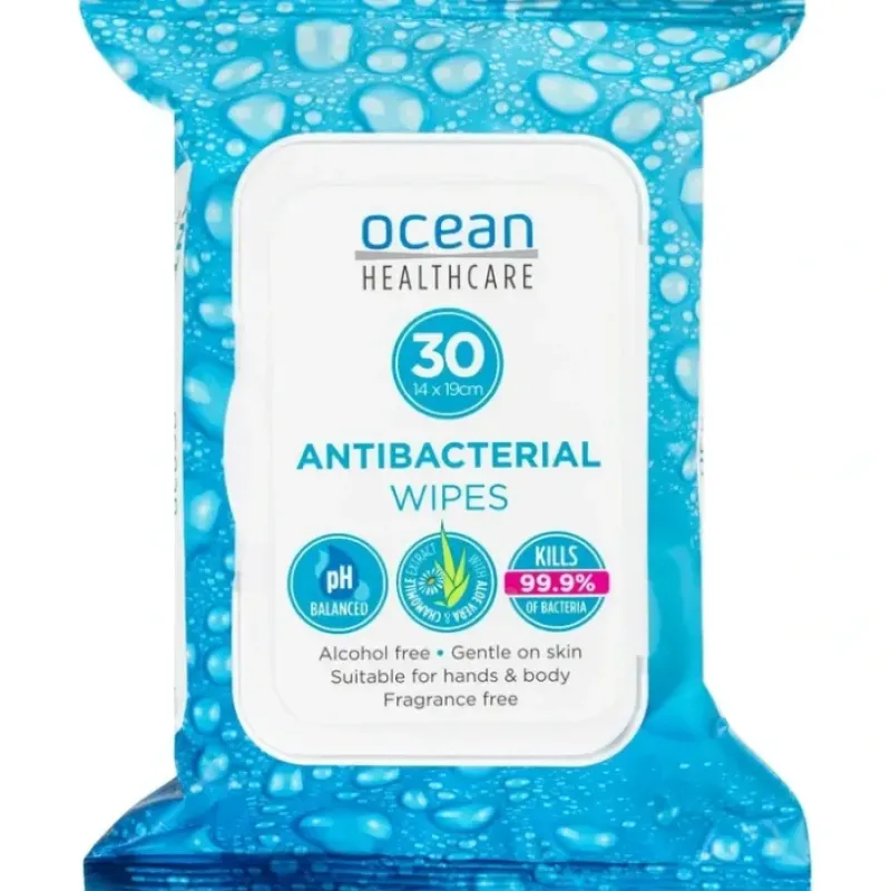 Ocean Healthcare Antibacterial Wipes 30 Pack - cutbabycare.com | baby boutique & care hub* Cheap