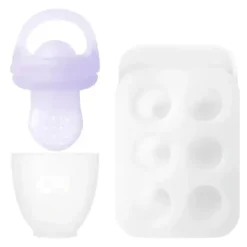 Ola Baby - Silicone Fresh Fruit Feeder & Popsicle Set for Solid Food Introduction, Lilac - cutbabycare.com | baby boutique & care hub* New