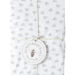 Organic Honeybee Print Crib Sheet, Heather Grey - cutbabycare.com | baby boutique & care hub* Fashion