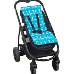 OutlookBaby Cotton Pram Liner Teal Giraffe - cutbabycare.com | baby boutique & care hub* Flash Sale