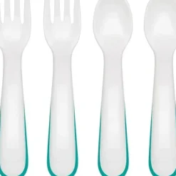 Oxo - 4Pk Tot Plastic Fork & Spoon Multipack, Teal - cutbabycare.com | baby boutique & care hub* Best Sale
