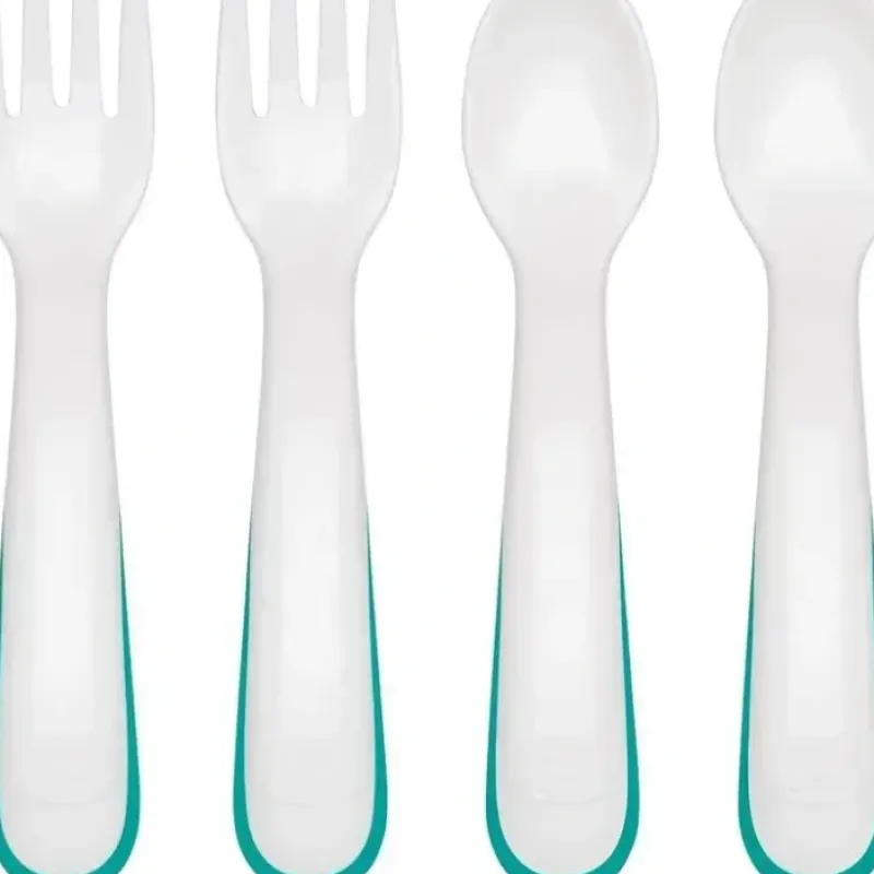 Oxo - 4Pk Tot Plastic Fork & Spoon Multipack, Teal - cutbabycare.com | baby boutique & care hub* Best Sale