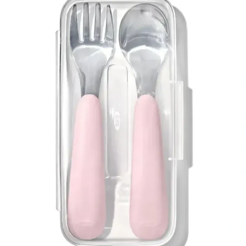 OXO - Tot On-The-Go Fork and Spoon Set, Blossom - cutbabycare.com | baby boutique & care hub* Cheap