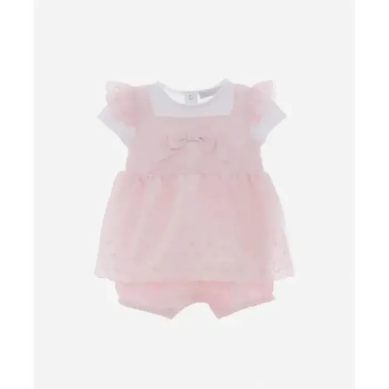 Patachou - Baby Girl Jersey Romper, Pink - cutbabycare.com | baby boutique & care hub* New