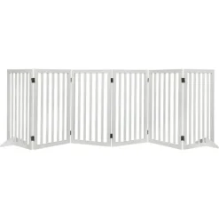 Pawz Wooden Pet Gate Dog Fence Safety Stair Barrier Security Door 6 Panel Large - cutbabycare.com | baby boutique & care hub* Cheap