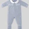 Paz Rodriguez - Baby Boy Knit Romper Neboa, Blue Cloud/Cream - cutbabycare.com | baby boutique & care hub* Flash Sale