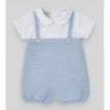 Paz Rodriguez - Baby Boy Knit Newborn Romper, Sky Blue/White - cutbabycare.com | baby boutique & care hub* Outlet