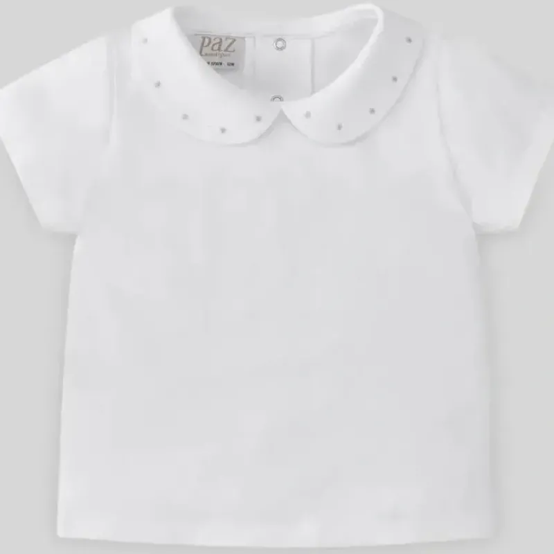 Paz Rodriguez - Baby Boy Knit T-Shirt Confort V22, White - cutbabycare.com | baby boutique & care hub* Cheap