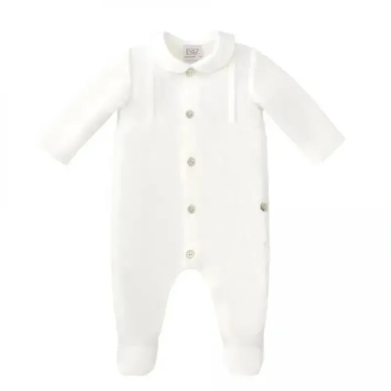 Paz Rodriguez - Baby Boy Knit Newborn Romper Dulzura, Cream - cutbabycare.com | baby boutique & care hub* Shop