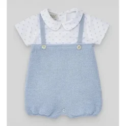 Paz Rodriguez - Baby Boy Woven Newborn Romper, Sky Blue - cutbabycare.com | baby boutique & care hub* Outlet