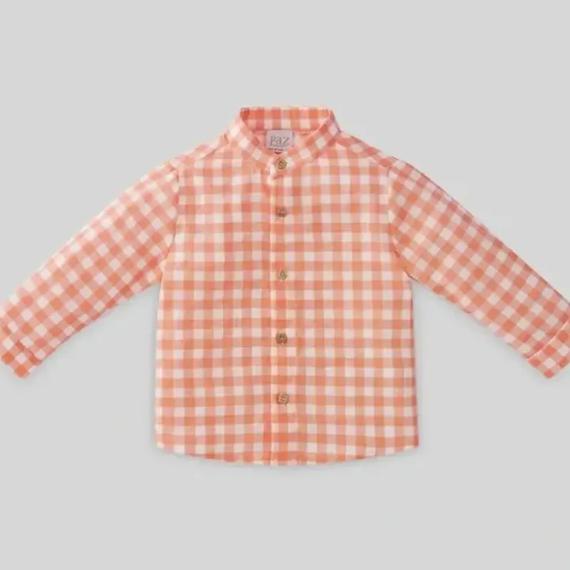 Paz Rodriguez - Baby Boy Woven Shirt Frutas, Tangerine - cutbabycare.com | baby boutique & care hub* Cheap
