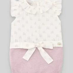 Paz Rodriguez - Baby Girl Knit Newborn Romper, Magnolia - cutbabycare.com | baby boutique & care hub* Sale