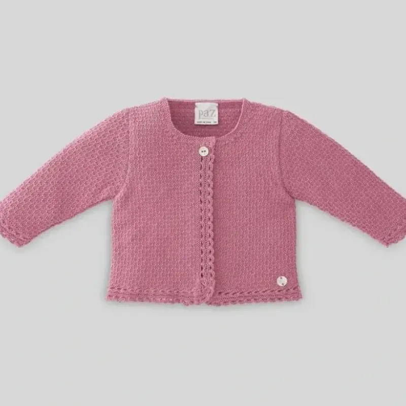 Paz Rodriguez - Baby Girl Knit Cardigan Bicos, Nostalgia Rose - cutbabycare.com | baby boutique & care hub* Shop