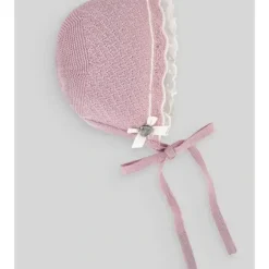 Shop All|Paz Rodriguez - Baby Girl Knit Newborn Bonnet, Magnolia - cutbabycare.com | baby boutique & care hub