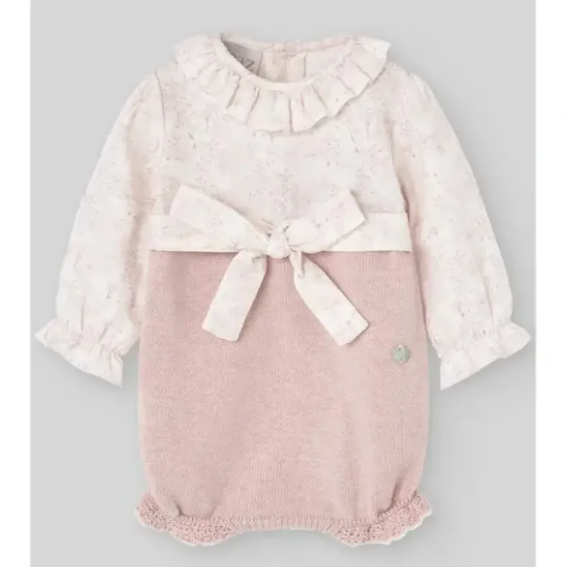 Paz Rodriguez - Baby Knit Newborn Romper Hadas, Powder Pink - cutbabycare.com | baby boutique & care hub* Clearance