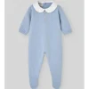 Paz Rodriguez - Baby Knit Newborn Romper Glaciar, Chalk Blue - cutbabycare.com | baby boutique & care hub* Clearance