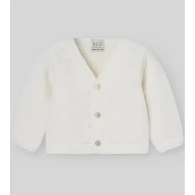 Paz Rodriguez - Baby Knit Newborn Cardigan, Cream - cutbabycare.com | baby boutique & care hub* Discount