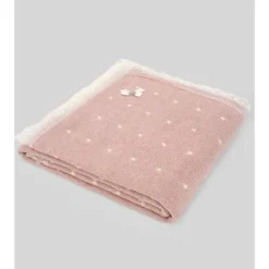 Paz Rodriguez - Baby Knit Newborn Hadas Blanket, Powder Pink/Beige - cutbabycare.com | baby boutique & care hub* Online