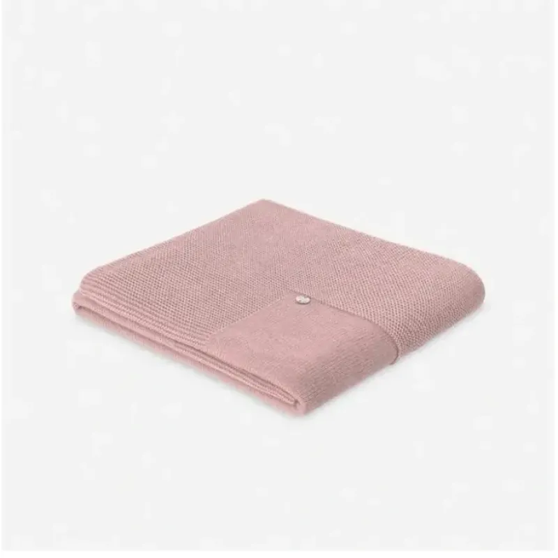 Paz Rodriguez - Baby Knit Newborn Blanket Esencial, Chalk Pink - cutbabycare.com | baby boutique & care hub* Flash Sale