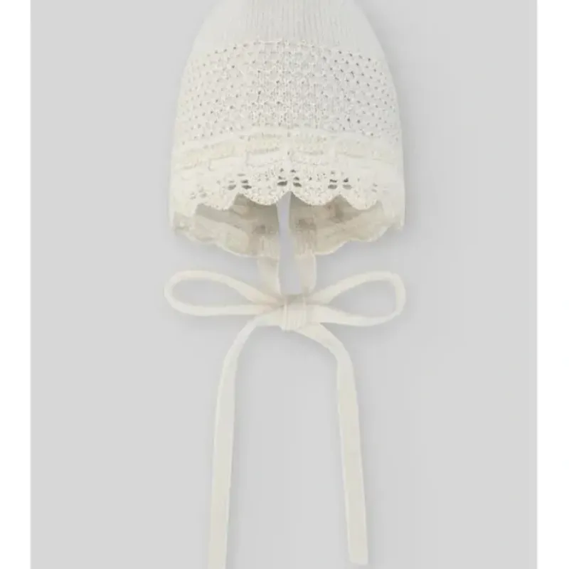 Paz Rodriguez - Baby Knit Newborn Bonnet, Cream/Beige - cutbabycare.com | baby boutique & care hub* Cheap