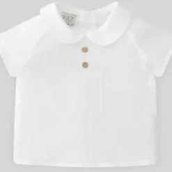 Paz Rodriguez - Baby Unisex Woven Shirt Merlo, White - cutbabycare.com | baby boutique & care hub* Shop
