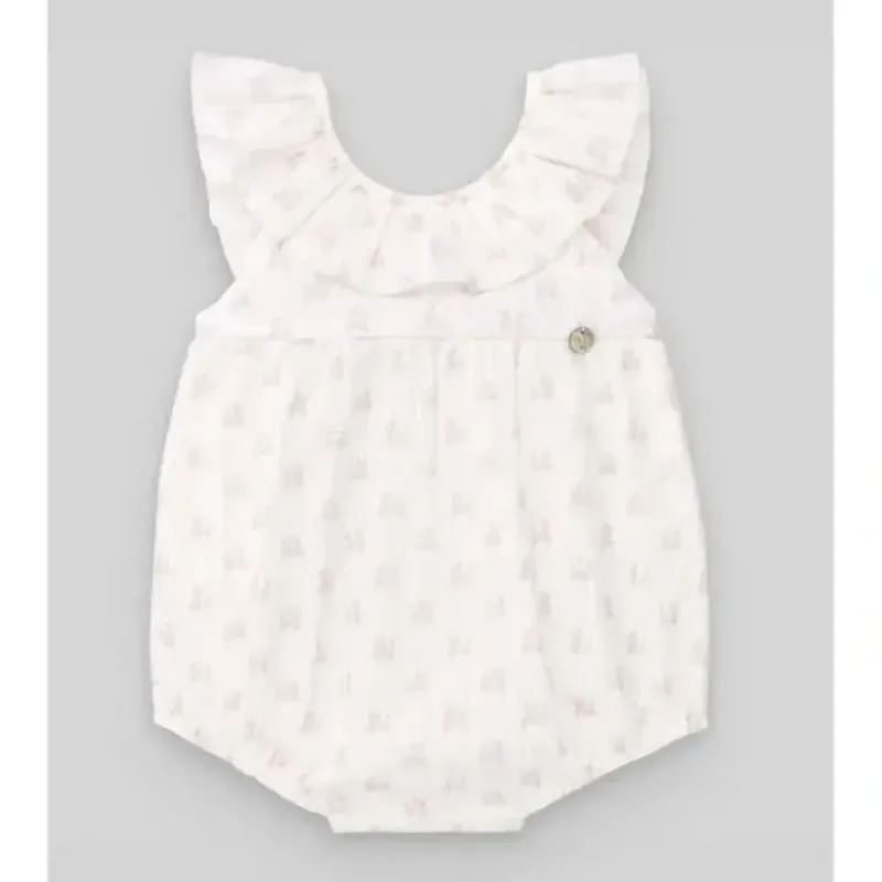 Paz Rodriguez - Baby Woven Newborn Romper, Cream/Magnolia - cutbabycare.com | baby boutique & care hub* Cheap