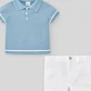 Paz Rodriguez - 2Pk Baby Set Polo T Shirt & Shorts, Topz Blue/White - cutbabycare.com | baby boutique & care hub* Hot