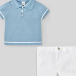 Paz Rodriguez - 2Pk Baby Set Polo T Shirt & Shorts, Topz Blue/White - cutbabycare.com | baby boutique & care hub* Hot