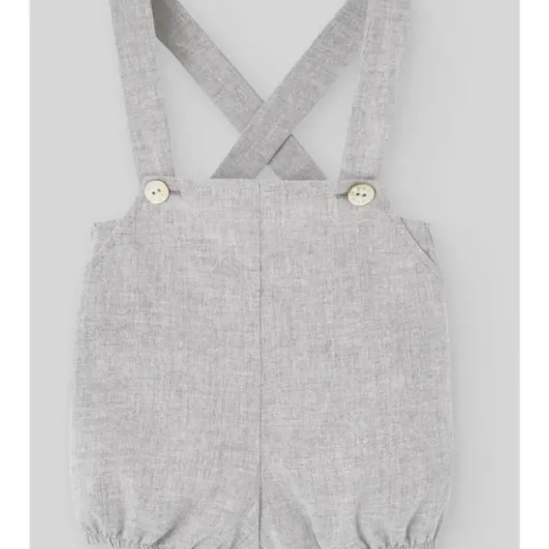 Paz Rodriguez - Woven Newborn Overall Pulgarcito, Grey Pearl - cutbabycare.com | baby boutique & care hub* Best Sale