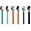 Shop All|6pc Boon Chow Baby/Toddler Stainless Steel Utensils Mint/Orange/Navy 18M+ - cutbabycare.com | baby boutique & care hub