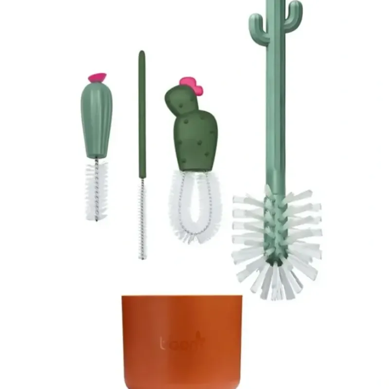 Shop All|4pc Boon 24cm Cacti Brushes Feeding Baby Nipple/Bottle Cleaning Brush Set Green - cutbabycare.com | baby boutique & care hub