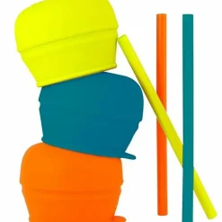 Shop All|3pc Boon Snug Straw Baby/Boy/12m+/Infant Universal Cup Cover/Lid BL/OR/YL - cutbabycare.com | baby boutique & care hub