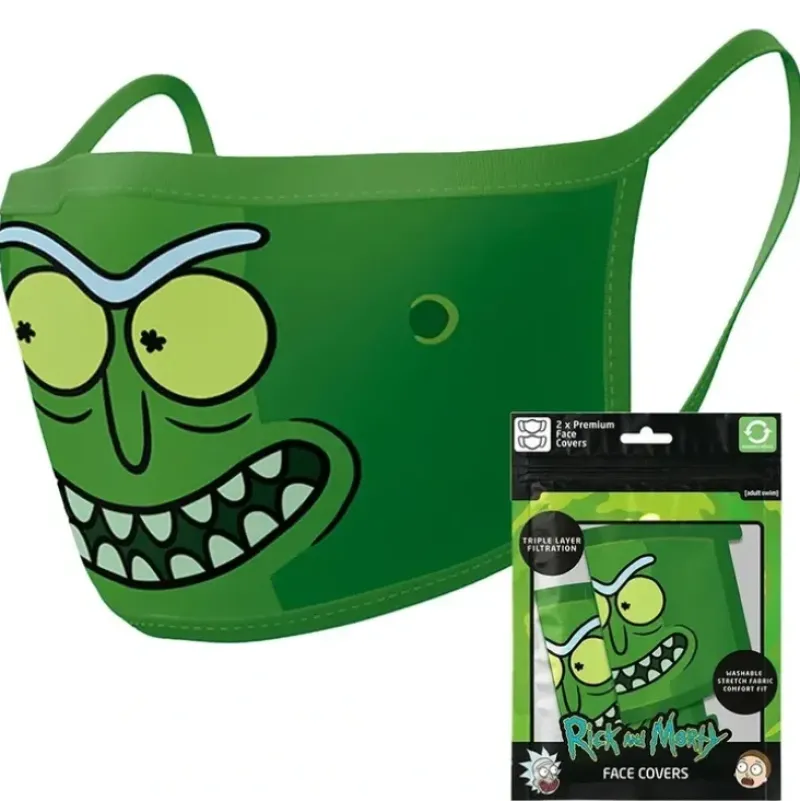 Shop All|2pc Cartoon Network Rick and Morty Pickle Rick Reusable Mask/Face Covering - cutbabycare.com | baby boutique & care hub