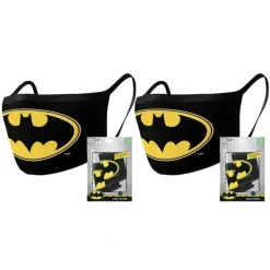 Shop All|4pc DC Comics Batman Logo Themed Fabric Reusable Mask/Face Covering Yellow/Black - cutbabycare.com | baby boutique & care hub