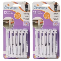 Shop All|24pc dreambaby Self-Locking Cabinet/Drawer Baby/Children Safety Catches White - cutbabycare.com | baby boutique & care hub