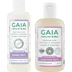 Bath Potty|2pc Gaia Natural Baby 250ml Sleep Time Bath/ 250ml Bubble Bath Soap Free Wash - cutbabycare.com | baby boutique & care hub