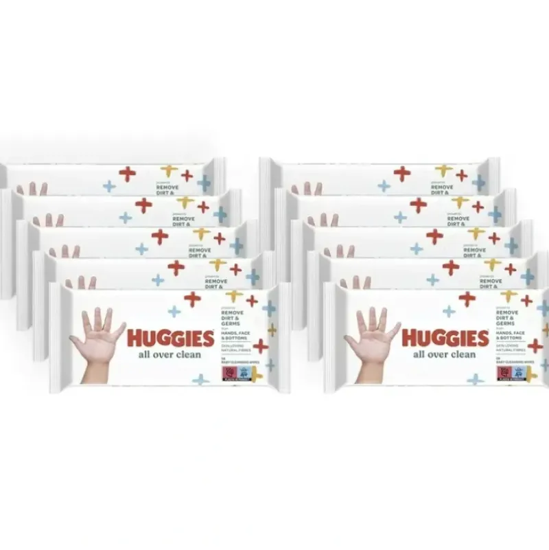 Shop All|560pc Huggies Baby Dirt & Germ Removing Face Nappy Wet Wipes All Over Cleansing - cutbabycare.com | baby boutique & care hub