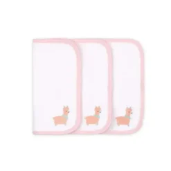 Bath Potty|3pc Little Haven Baby/Infant Cotton Washcloths/Bath Towels Llama 25cm White - cutbabycare.com | baby boutique & care hub