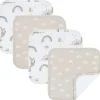 Bath Potty|4pc Living Textiles Baby/Infant Children's Cotton Wash Cloths Sloth/Rainbow - cutbabycare.com | baby boutique & care hub