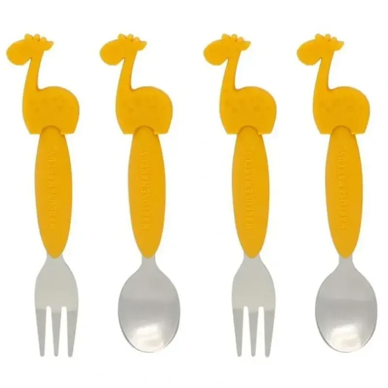 Shop All|4pc Marcus & Marcus Silicone Children's Cutlery Dinner/Eating Set Lola YEL 3yrs+ - cutbabycare.com | baby boutique & care hub