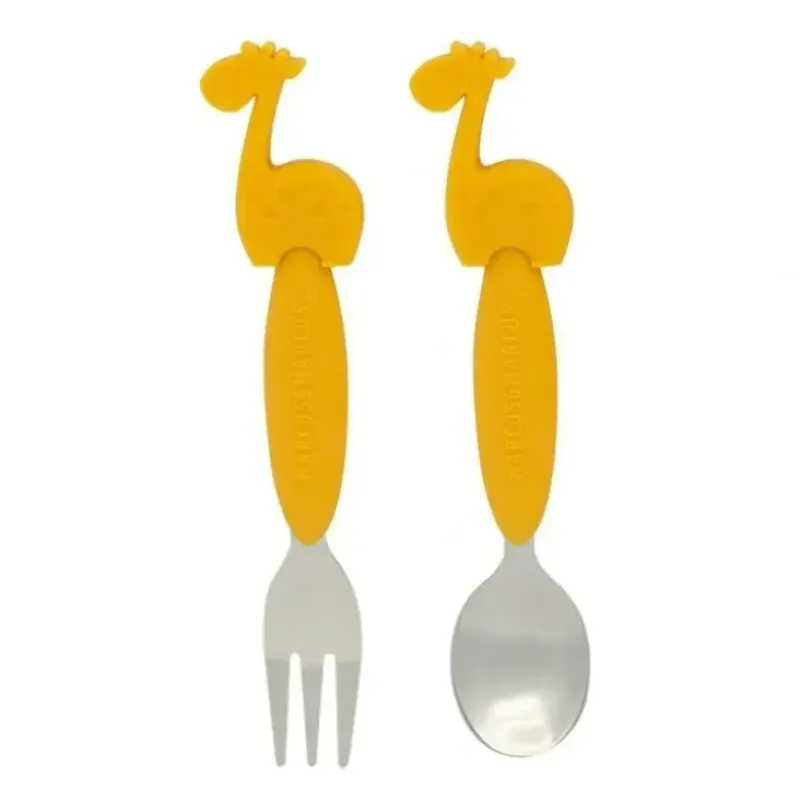 Shop All|2pc Marcus & Marcus Silicone Children's Cutlery Dinner/Eating Set Lola YEL 3y+ - cutbabycare.com | baby boutique & care hub