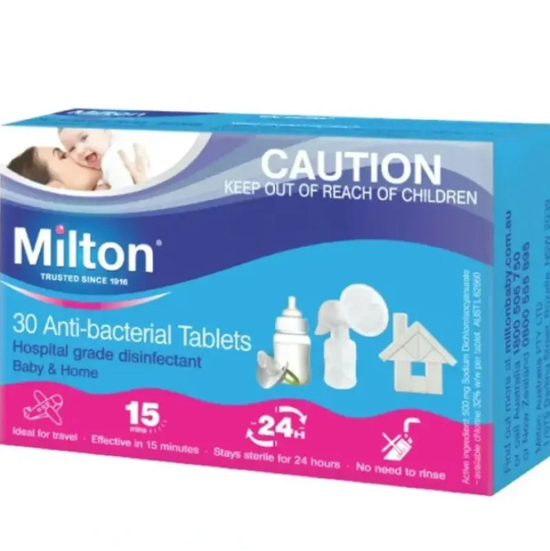 Shop All|30pc Milton Anti-Bacterial Disinfectant Baby Bottle Cleaning/Sterilising Tablets - cutbabycare.com | baby boutique & care hub